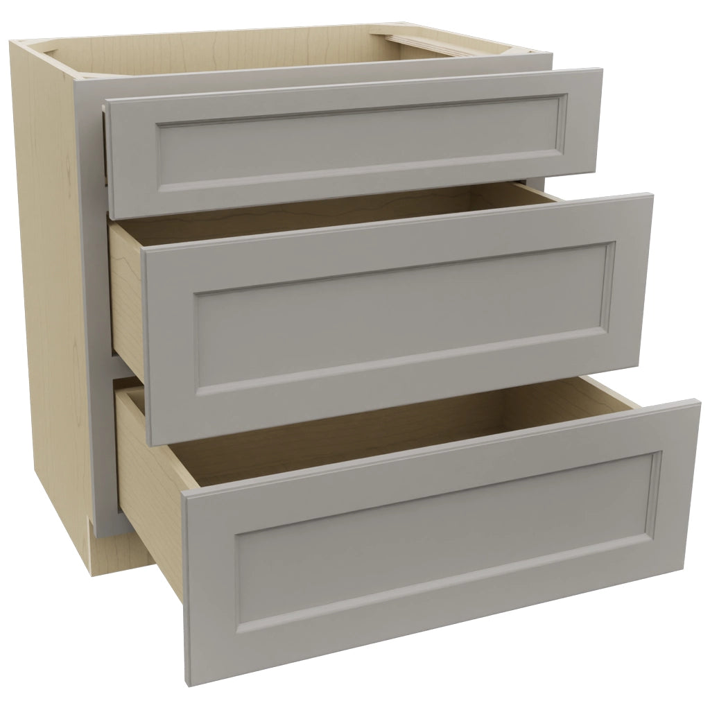 Fabuwood Fusion Nickel VDB33-34 Vanity Drawer Cabinet, Open View