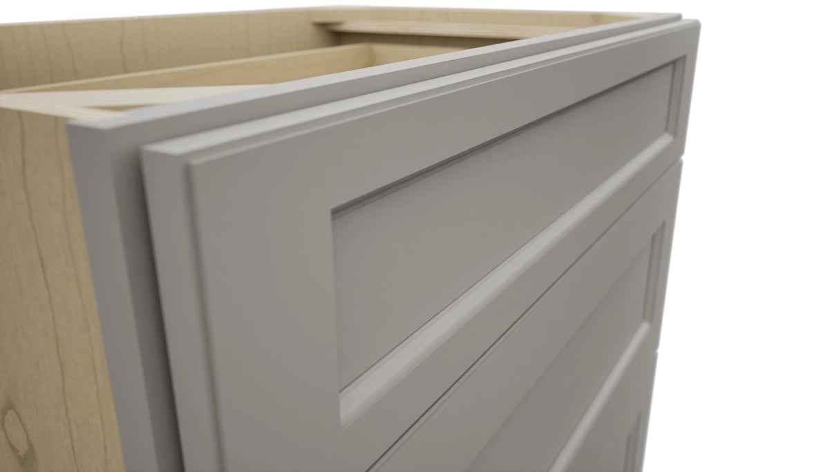 Fabuwood Fusion Nickel VDB33-34 Vanity Drawer Cabinet, Detail View