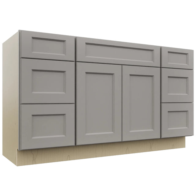 Fabuwood Fusion Nickel VSD60SINGLE Vanity Combo Cabinet, Front View