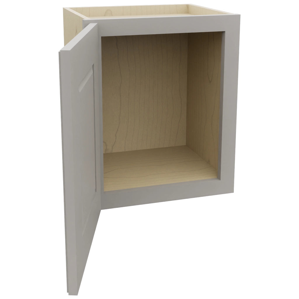 Fabuwood Fusion Nickel W1518 Wall Standard Cabinet, Open View