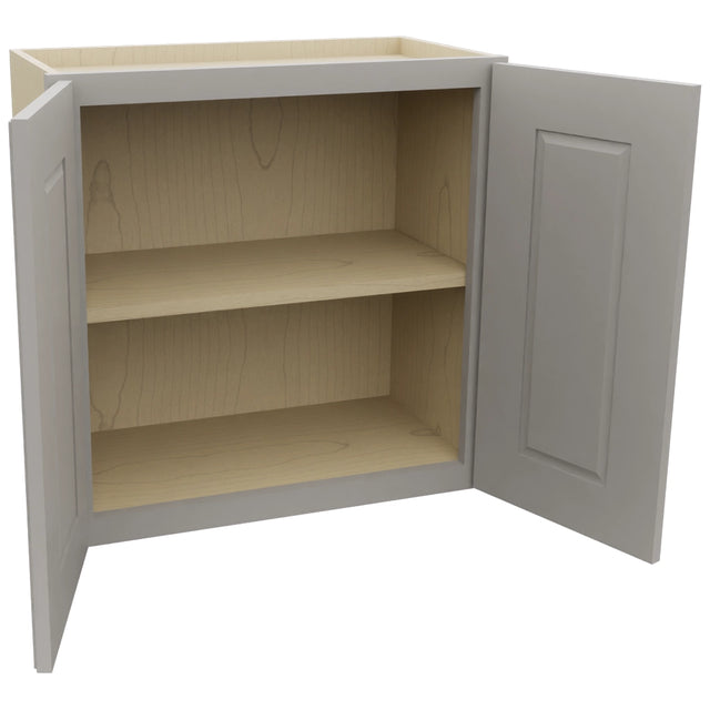 Fabuwood Fusion Nickel W2424 Wall Standard Cabinet, Open View