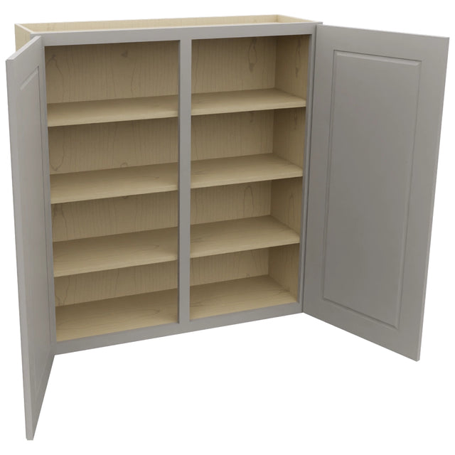 Fabuwood Fusion Nickel W3942 Wall Standard Cabinet, Open View