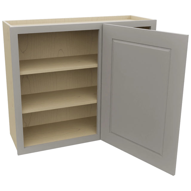 Fabuwood Fusion Nickel WBC3630 Wall Corner Blind Cabinet, Open View