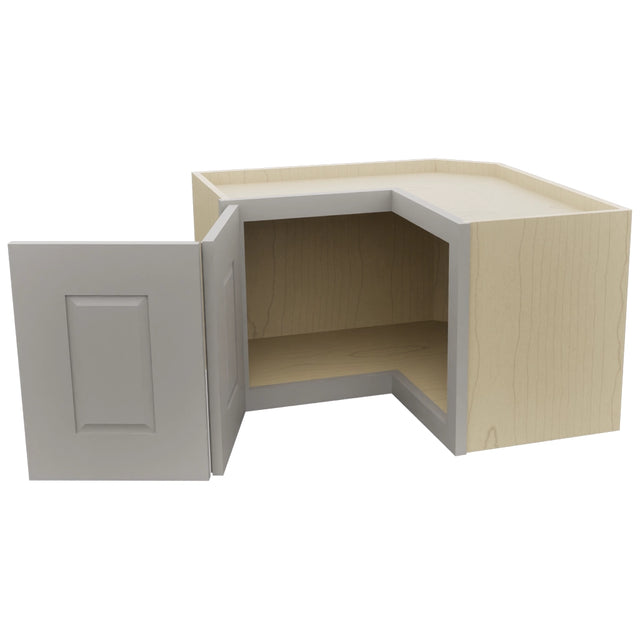 Fabuwood Fusion Nickel WPC2415 Wall Corner Pie Cabinet, Open View