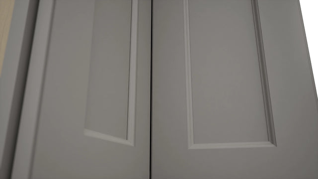 Fabuwood Fusion Nickel WPC2442 Wall Corner Pie Cabinet, Detail View