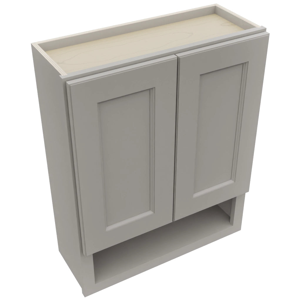 Fabuwood Fusion Nickel WVS2430 Vanity Wall Storage, Top View
