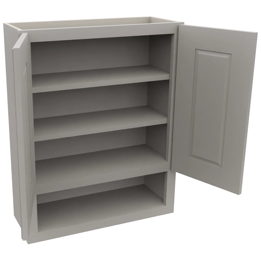 Fabuwood Fusion Nickel WVS2430 Vanity Wall Storage, Open View