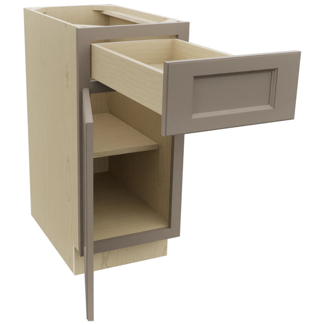 Fabuwood Fusion Oyster B15 Base Standard Cabinet, Open View
