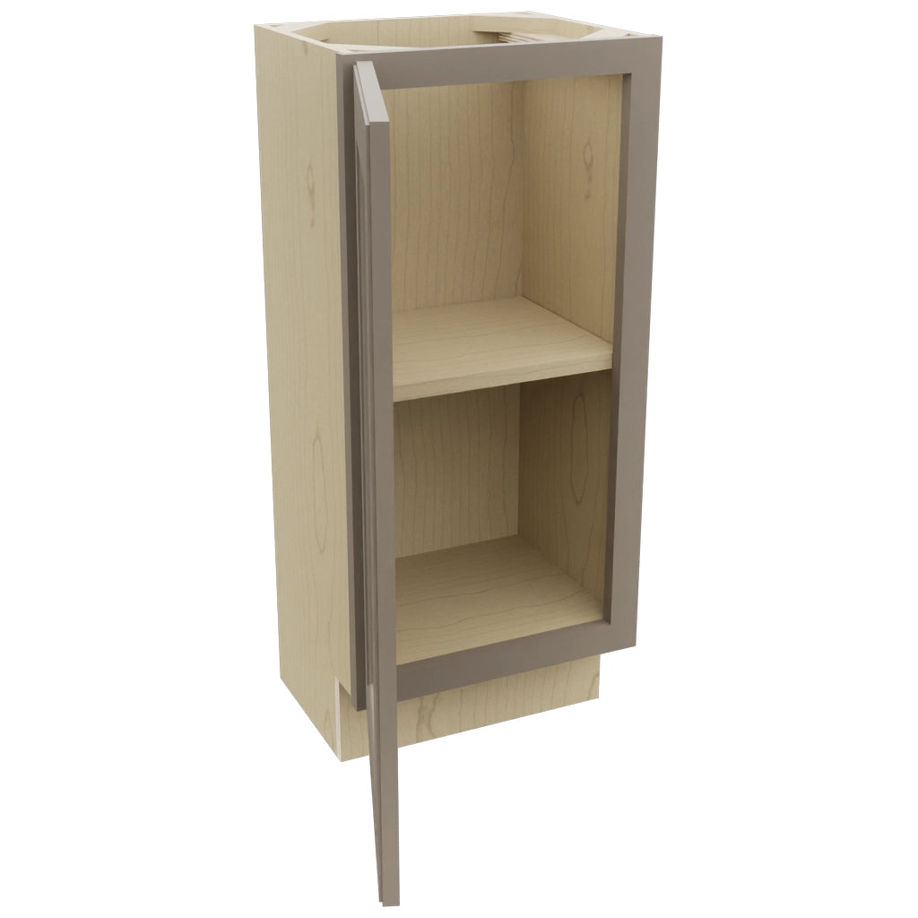 Fabuwood Fusion Oyster B15FD-12D Base Full Door Cabinet, Open View