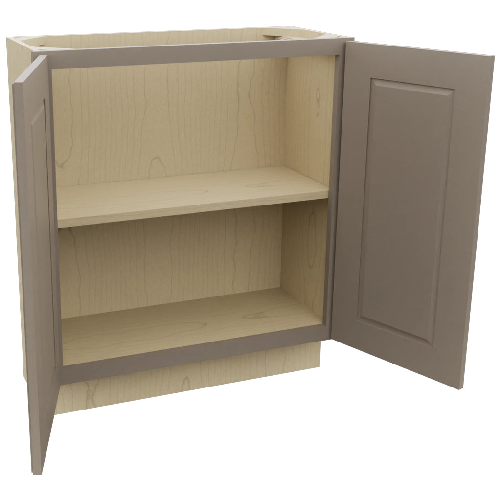 Fabuwood Fusion Oyster B30FD-12D Base Full Door Cabinet, Open View