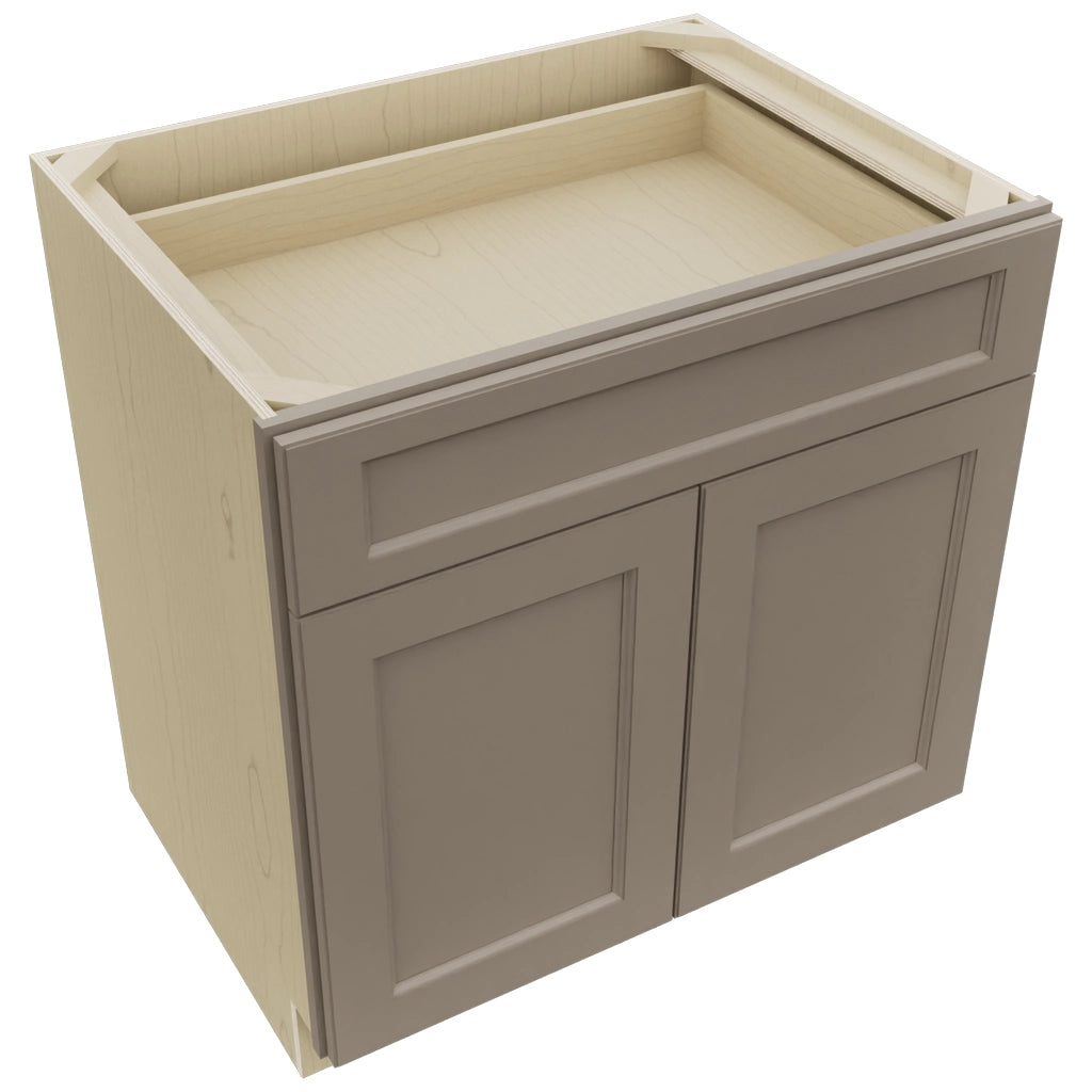 Fabuwood Fusion Oyster B33SDF Base Standard Cabinet, Top View