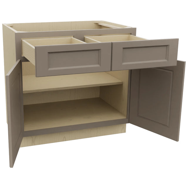 Fabuwood Fusion Oyster B36 Base Standard Cabinet, Open View