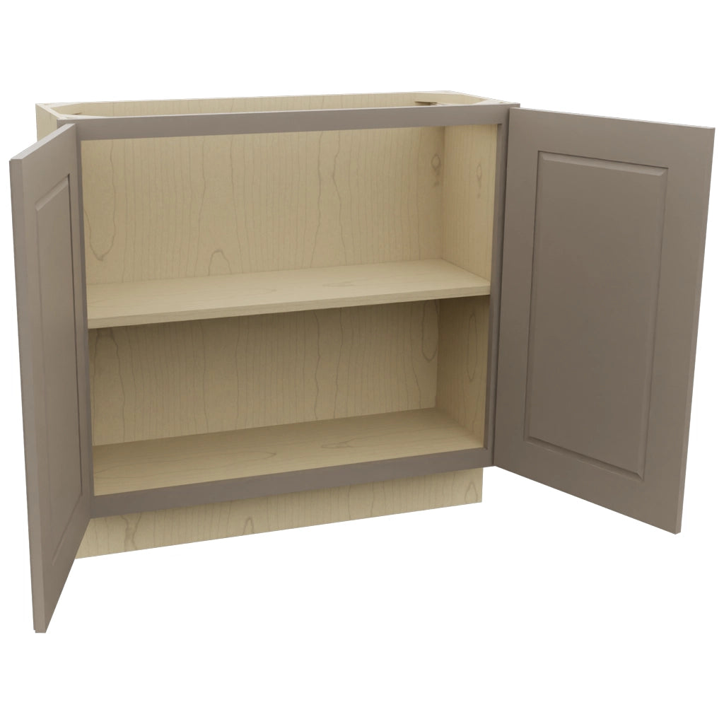 Fabuwood Fusion Oyster B36FD-12D Base Full Door Cabinet, Open View