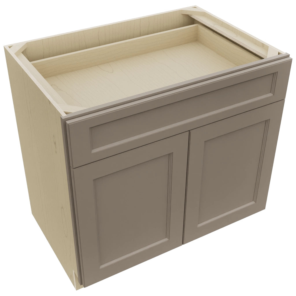 Fabuwood Fusion Oyster B36SDF Base Standard Cabinet, Top View