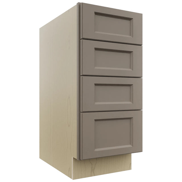 Fabuwood Fusion Oyster DB15-4 Base 4 Drawers Cabinet, Front View