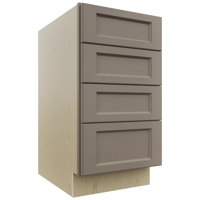 Fabuwood Fusion Oyster DB18-4 Base 4 Drawers Cabinet, Front View