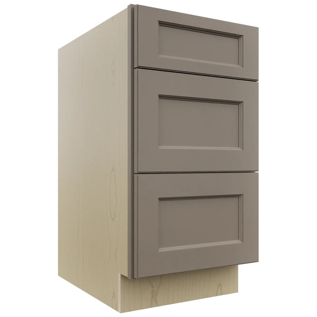 Fabuwood Fusion Oyster DB18 Base 3 Drawers Cabinet, Front View