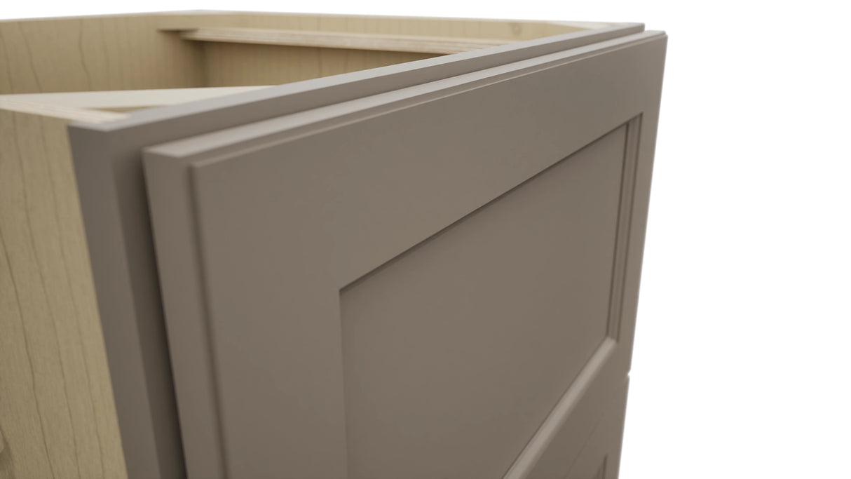 Fabuwood Fusion Oyster DB24-2 Base 2 Drawers Cabinet, Detail View