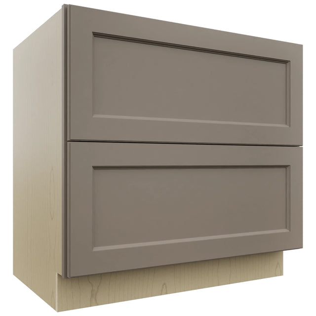 Fabuwood Fusion Oyster DB36-2 Base 2 Drawers Cabinet, Front View