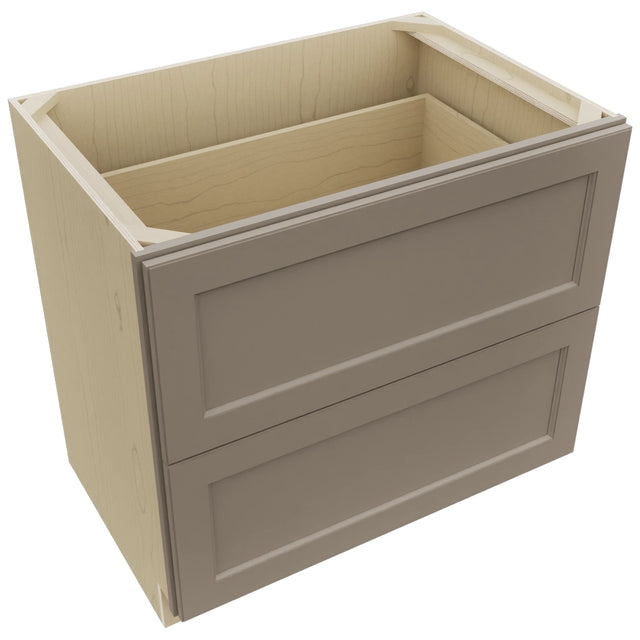 Fabuwood Fusion Oyster DB36-2 Base 2 Drawers Cabinet, Top View