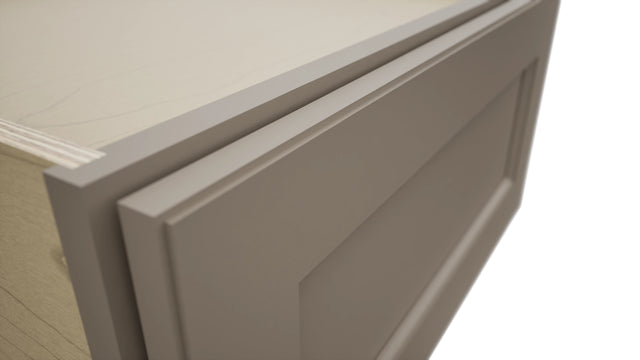 Fabuwood Fusion Oyster DBS24 Base Bench Seat Cabinet, Detail View