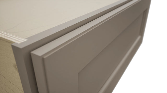 Fabuwood Fusion Oyster DBS30 Base Bench Seat Cabinet, Detail View