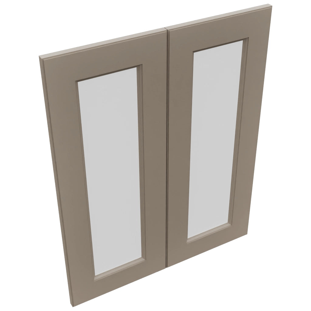Fabuwood Fusion Oyster DS GDW2430 Wall Glass Door, Top View