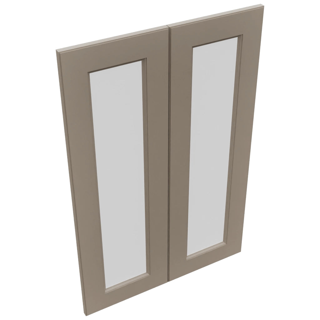 Fabuwood Fusion Oyster DS GDW2436 Wall Glass Door, Top View