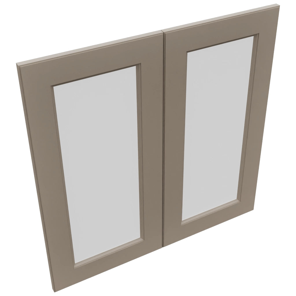 Fabuwood Fusion Oyster DS GDW3030 Wall Glass Door, Top View