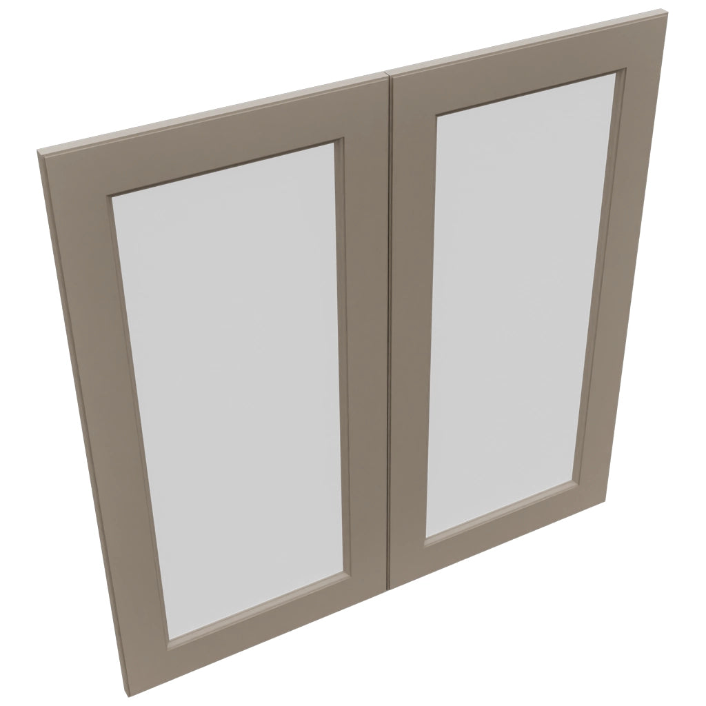 Fabuwood Fusion Oyster DS GDW3636 Wall Glass Door, Top View
