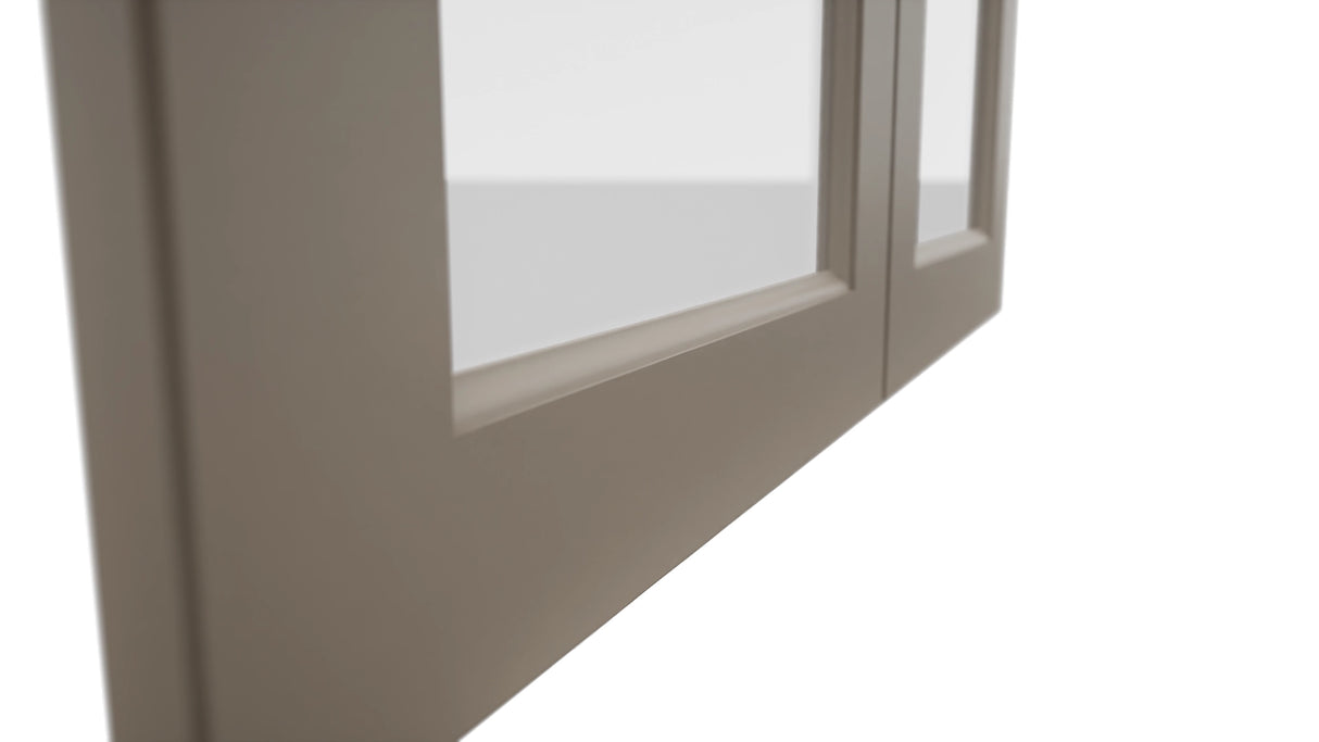 Fabuwood Fusion Oyster DS GDW3636 Wall Glass Door, Detail View