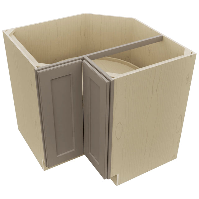 Fabuwood Fusion Oyster LSB36 Base Corner Lazy Susan Cabinet, Top View