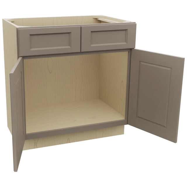 Fabuwood Fusion Oyster VSB33-34 Vanity Sink Cabinet, Open View