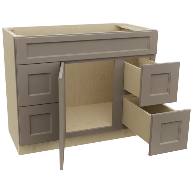 Fabuwood Fusion Oyster VSD30DL Vanity Combo Cabinet, Open View