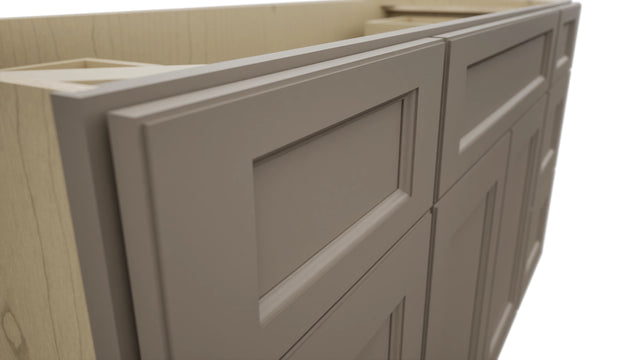 Fabuwood Fusion Oyster VSD60SINGLE Vanity Combo Cabinet, Detail View