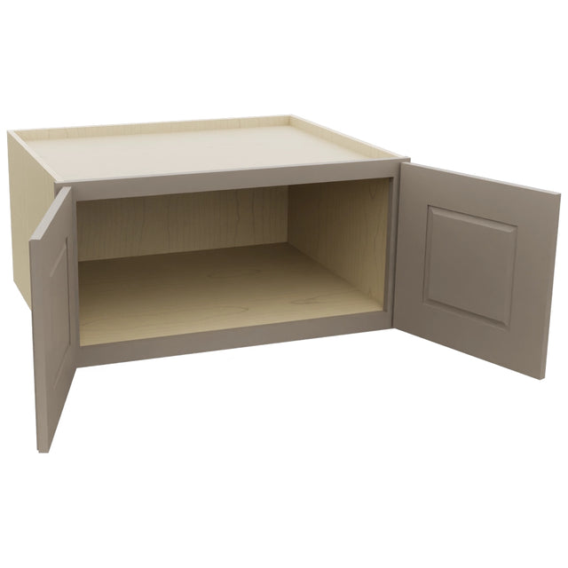 Fabuwood Fusion Oyster W301524 Wall Deep Cabinet, Open View