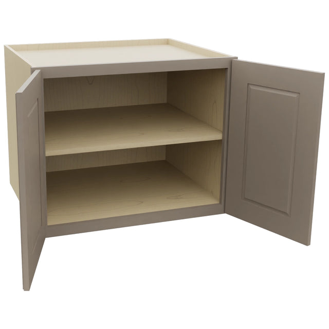 Fabuwood Fusion Oyster W302424 Wall Deep Cabinet, Open View