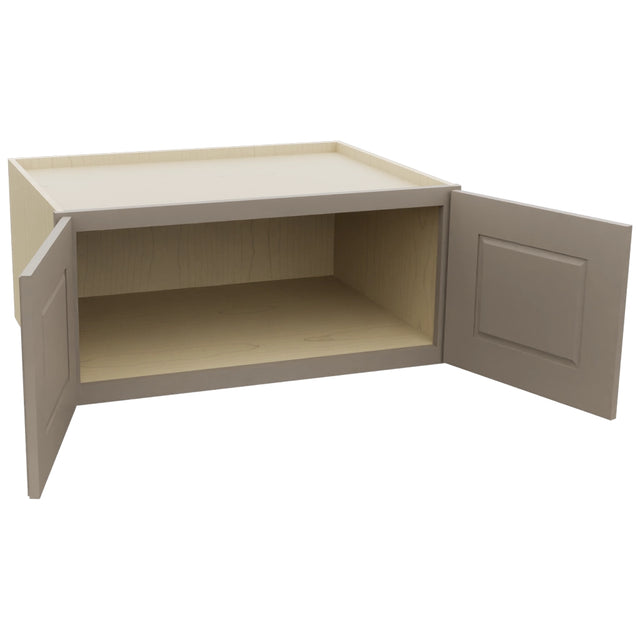 Fabuwood Fusion Oyster W331524 Wall Deep Cabinet, Open View