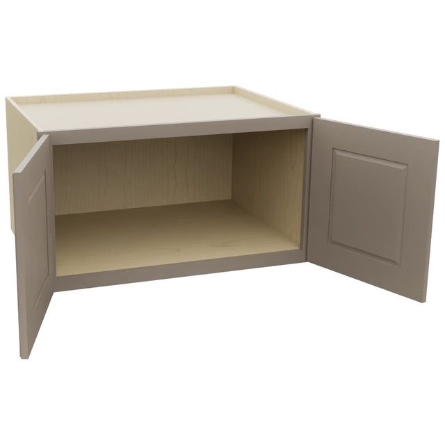 Fabuwood Fusion Oyster W331824 Wall Deep Cabinet, Open View