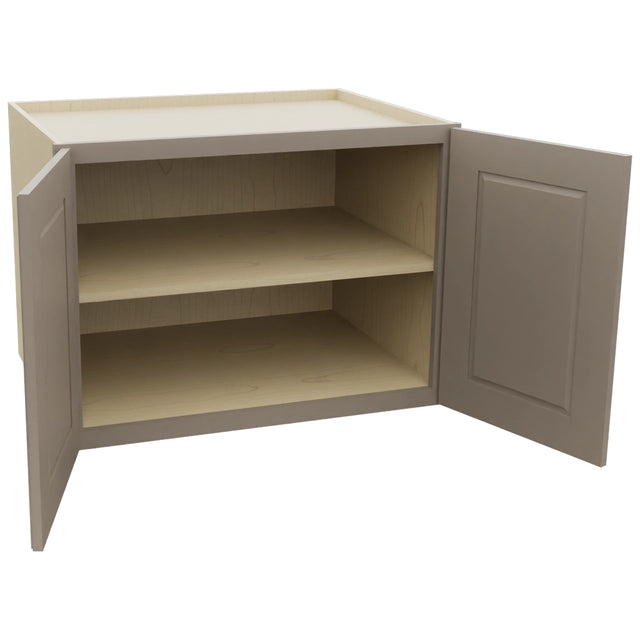 Fabuwood Fusion Oyster W332424 Wall Deep Cabinet, Open View