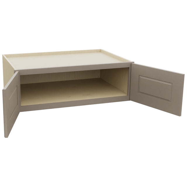 Fabuwood Fusion Oyster W361224 Wall Deep Cabinet, Open View