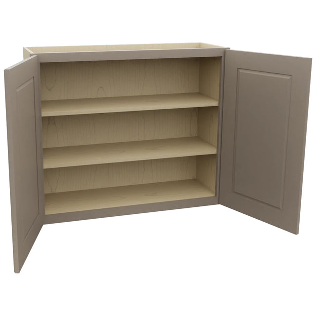 Fabuwood Fusion Oyster W3630 Wall Standard Cabinet, Open View