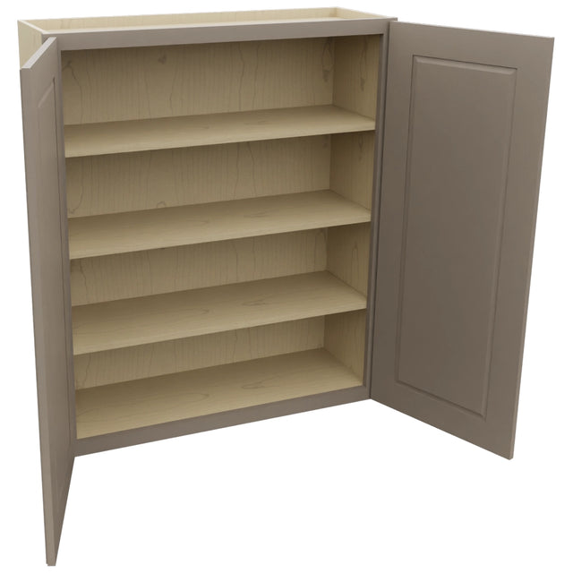 Fabuwood Fusion Oyster W3642 Wall Standard Cabinet, Open View
