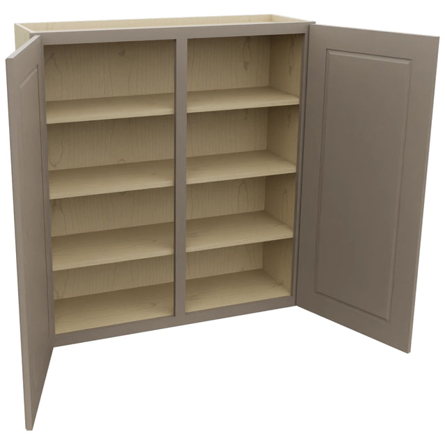 Fabuwood Fusion Oyster W3942 Wall Standard Cabinet, Open View
