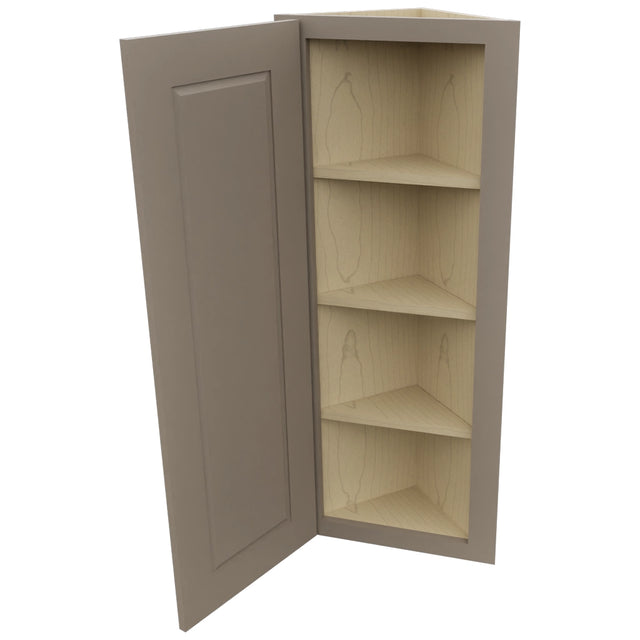 Fabuwood Fusion Oyster WAE1242 Wall Angle End Cabinet, Open View