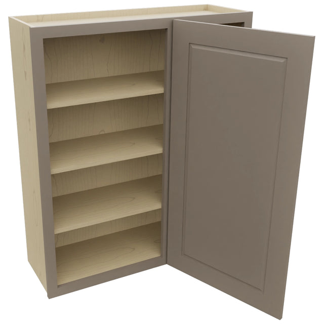 Fabuwood Fusion Oyster WBC3642 Wall Corner Blind Cabinet, Open View