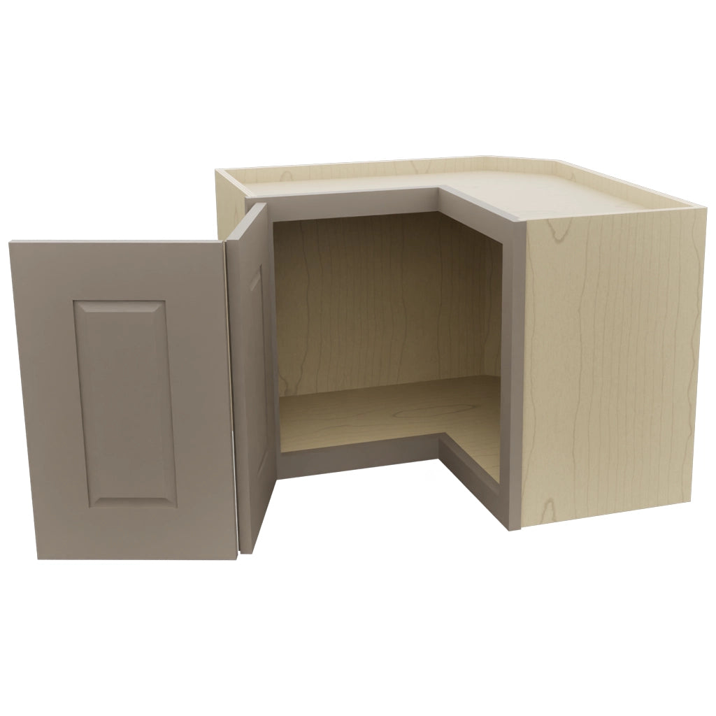 Fabuwood Fusion Oyster WPC2418 Wall Corner Pie Cabinet, Open View