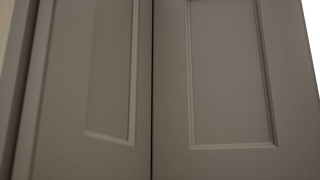 Fabuwood Fusion Oyster WPC2418 Wall Corner Pie Cabinet, Detail View