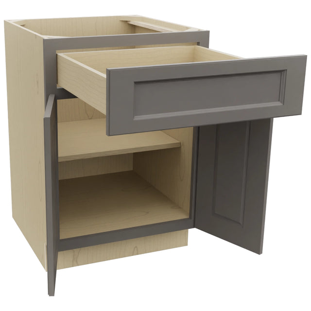 Fabuwood Fusion Stone B24 Base Standard Cabinet, Open View
