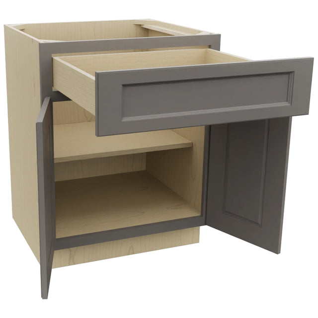 Fabuwood Fusion Stone B27 Base Standard Cabinet, Open View